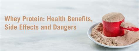 Whey protein: Health benefits, side effects, and dangers.